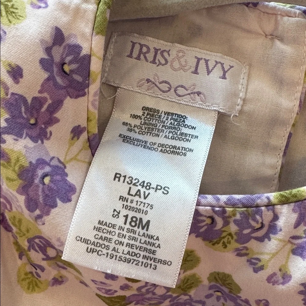 iris & ivy Floral Dress in Purple and Green smocked detail
18 months - Picture 7 of 8